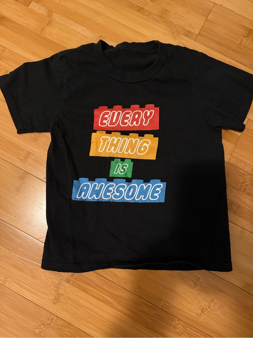Black "Everything Is Awesome" Graphic Tee